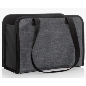 Thirty-One Retired Creative Caddy Charcoal Crosshatch Craft Storage Bag NIP